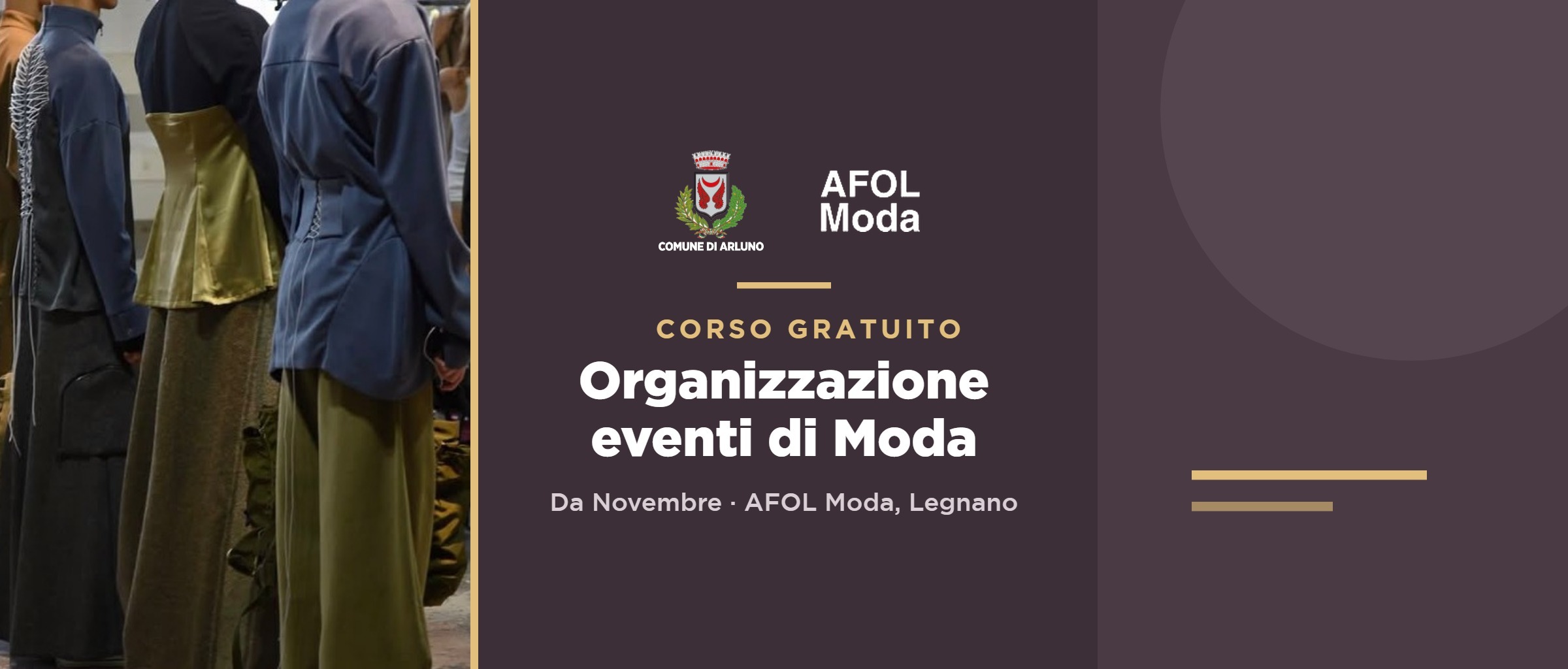 Corso IFTS gratuito "Tecniche di organizzazione di eventi nel Sistema Moda" di AFOL Metropolitana