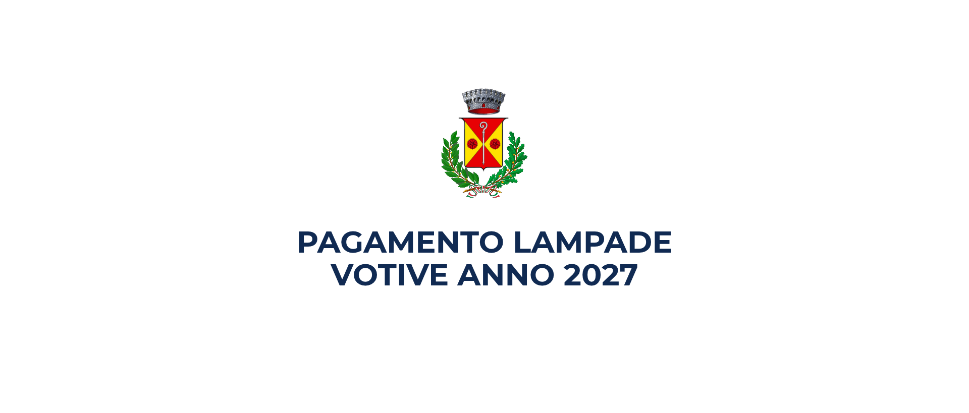 Pagamento canone 2027 del servizio di illuminazione votiva