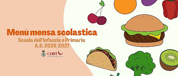 REFEZIONE SCOLASTICA - Menu invernale scuola Infanzia/Primaria a.s.2026/2027 da lunedì 2 novembre 2026