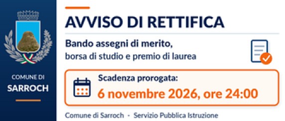 AVVISO DI RETTIFICA