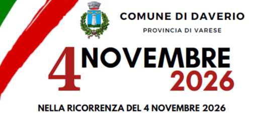 4 Novembre 2026 Festa dell'Unità Nazionale