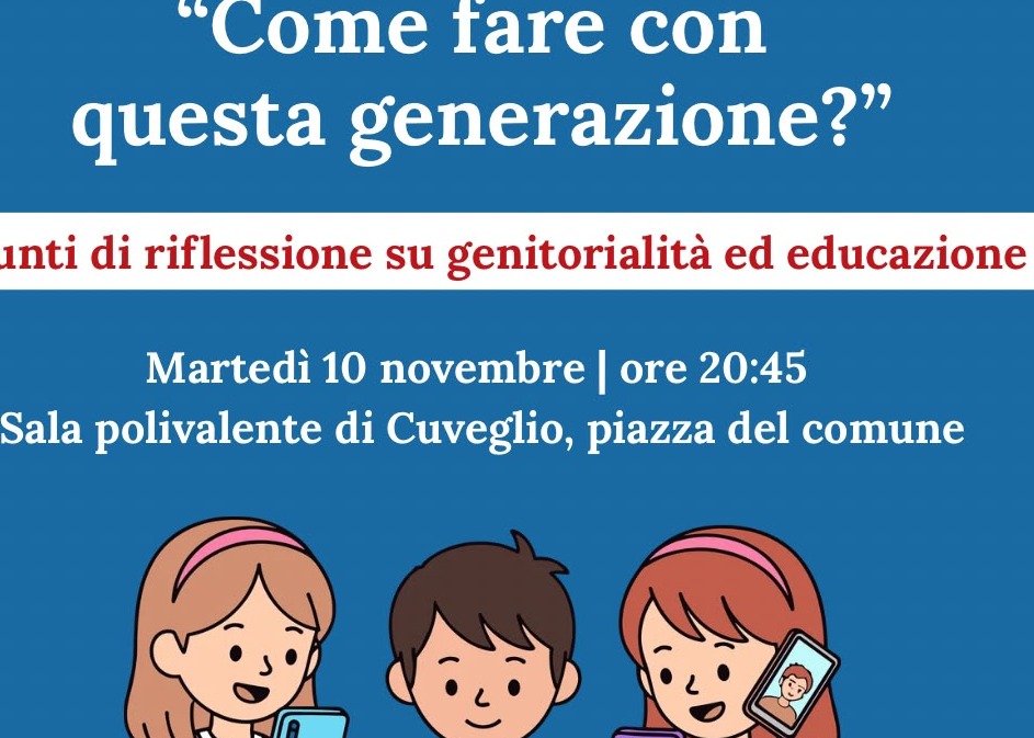 Serata dedicata a spunti di riflessione su genitorialità ed educazione