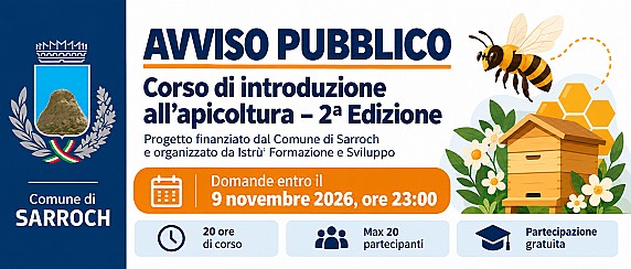 Corso gratuito di introduzione all’apicoltura
