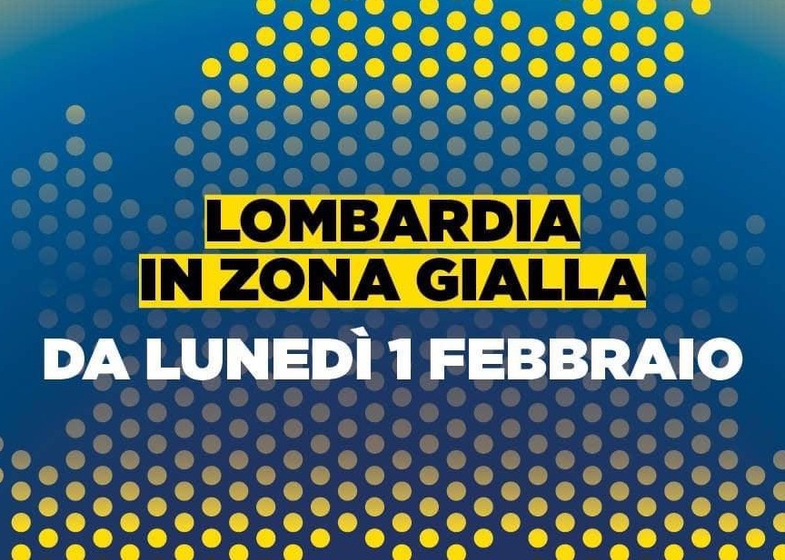 #Covid19  - Con la nuova Ordinanza del Ministero della Salute, la Lombardia è in ZONA GIALLA.