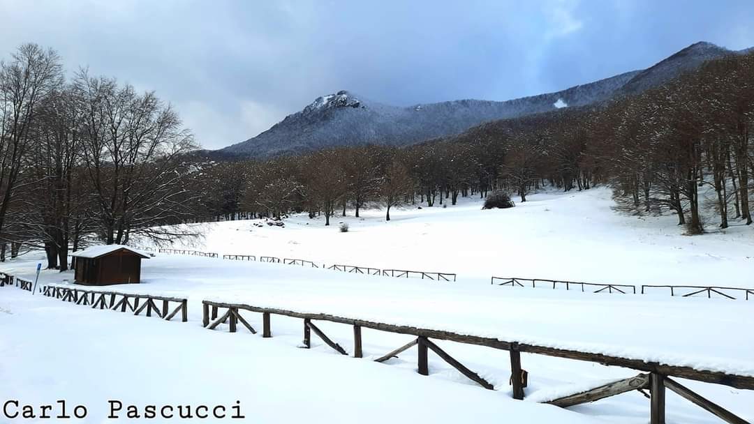 Prato di Campoli innevata