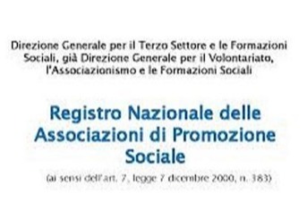 Iscrizione della nostra Associazione al Registro Nazionale delle Associazioni di Promozione Sociale